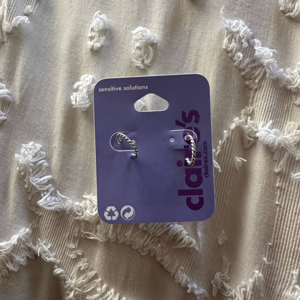 Claire's Silver Hoop Earrings